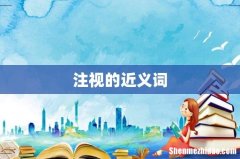 注视的近义词