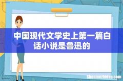 中国现代文学史上第一篇白话小说是鲁迅的