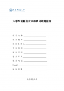 网络创业项目资讯报告 网络创业项目资讯报告范文