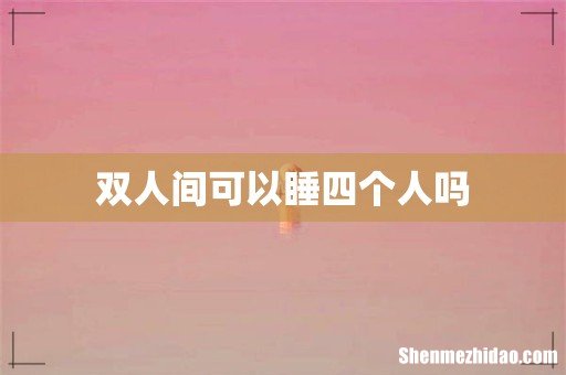 双人间可以睡四个人吗