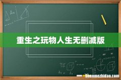 重生之玩物人生无删减版