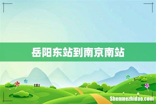 岳阳东站到南京南站