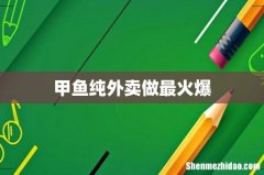 甲鱼纯外卖做最火爆