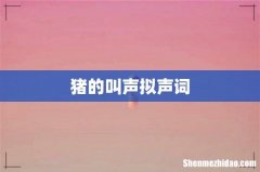 猪的叫声拟声词