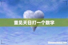 重见天日打一个数字