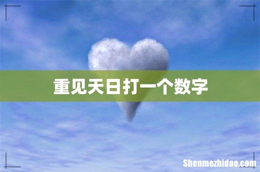 重见天日打一个数字