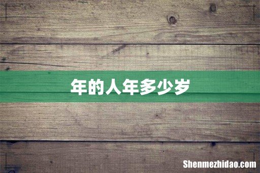 年的人年多少岁