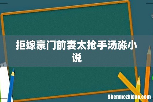 拒嫁豪门前妻太抢手汤淼小说