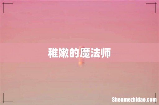 稚嫩的魔法师