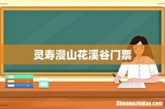 灵寿漫山花溪谷门票