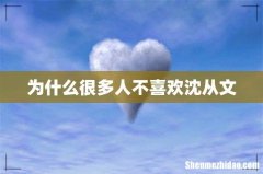 为什么很多人不喜欢沈从文