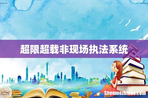 超限超载非现场执法系统