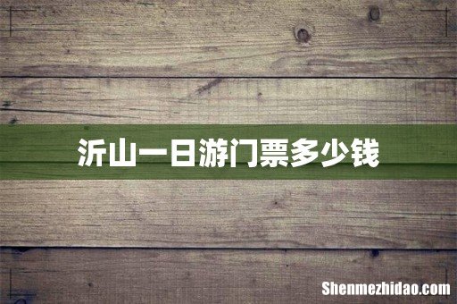 沂山一日游门票多少钱