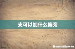 支可以加什么偏旁