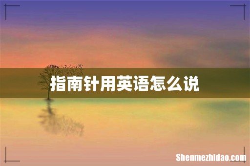 指南针用英语怎么说