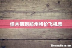 佳木斯到郑州特价飞机票
