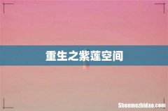 重生之紫莲空间