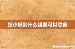 细小好到什么程度可以喂食