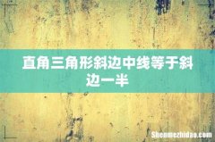 直角三角形斜边中线等于斜边一半