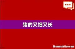 猪的又细又长