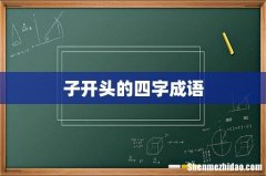 子开头的四字成语