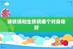 铸铁锅和生铁锅哪个对身体好