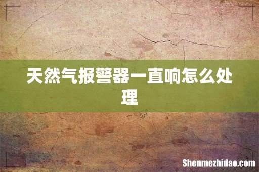 天然气报警器一直响怎么处理
