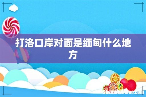 打洛口岸对面是缅甸什么地方