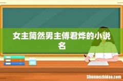 女主简然男主傅君烨的小说名