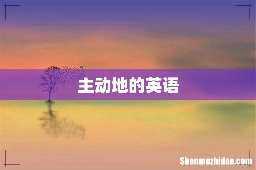 主动地的英语