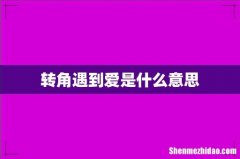 转角遇到爱是什么意思