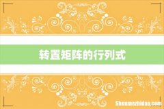 转置矩阵的行列式