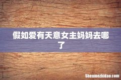 假如爱有天意女主妈妈去哪了
