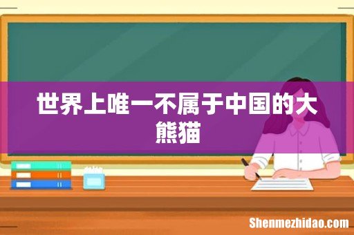 世界上唯一不属于中国的大熊猫