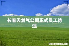 长春天然气公司正式员工待遇
