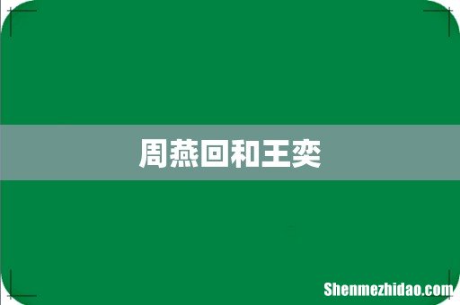 周燕回和王奕