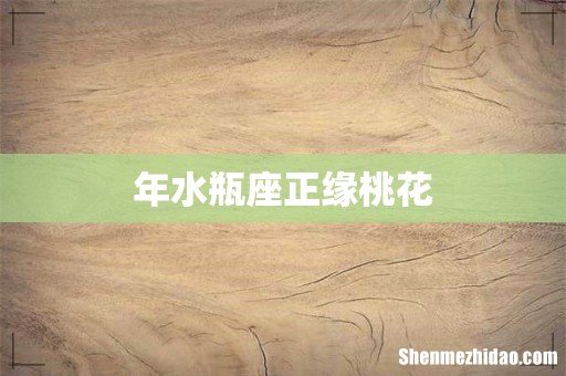 年水瓶座正缘桃花