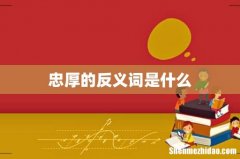 忠厚的反义词是什么