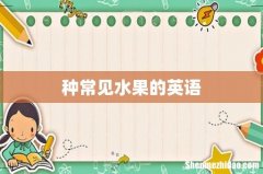 种常见水果的英语