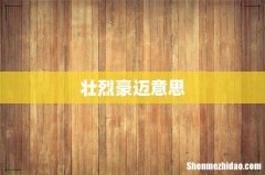 壮烈豪迈意思
