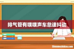 排气管有噗噗声车怠速抖动