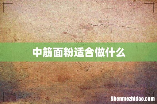 中筋面粉适合做什么