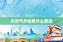 天然气开栓有什么要求