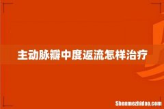 主动脉瓣中度返流怎样治疗