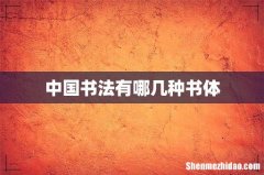 中国书法有哪几种书体