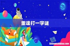 重逢打一字谜