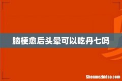 脑梗愈后头晕可以吃丹七吗