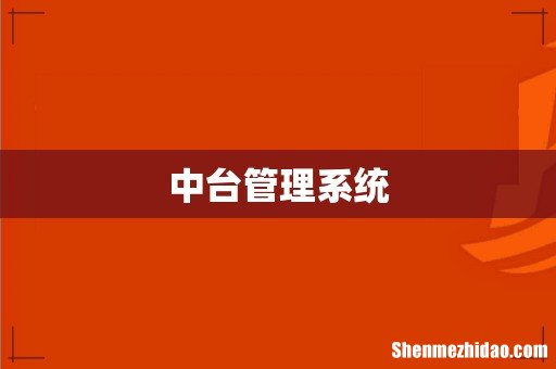 中台管理系统
