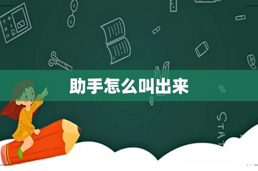 助手怎么叫出来