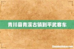 青川县青溪古镇到平武客车